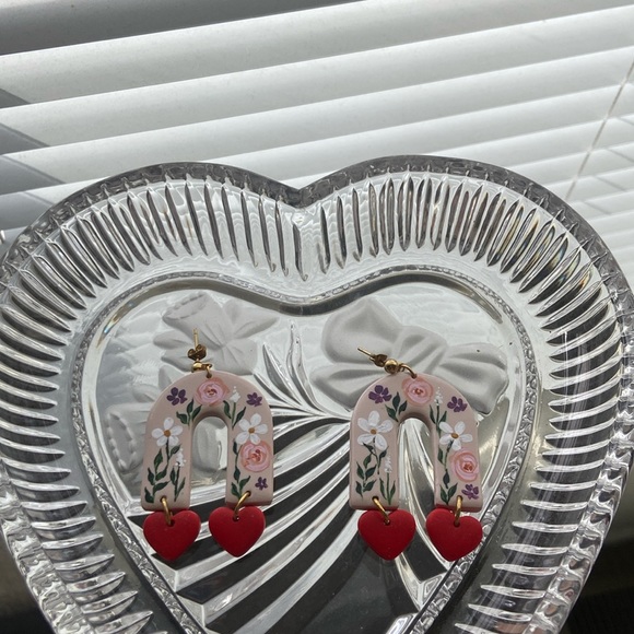 Rainbow | Polymer Clay Earrings + Boho Clay Earrings + Romantic Clay Earrings - Picture 2 of 3